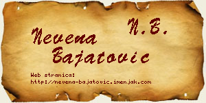 Nevena Bajatović vizit kartica